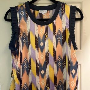 Multi color flattering top